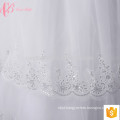 Slim fit V-neck 2017 new design sleeveless cheap ball gown lace fabric for wedding dress